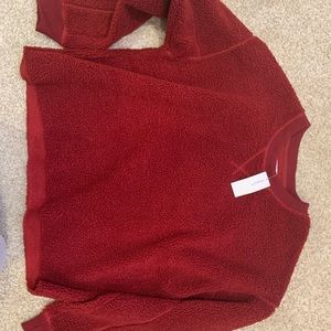 American Eagle Fuzzy/Soft Cropped Crew